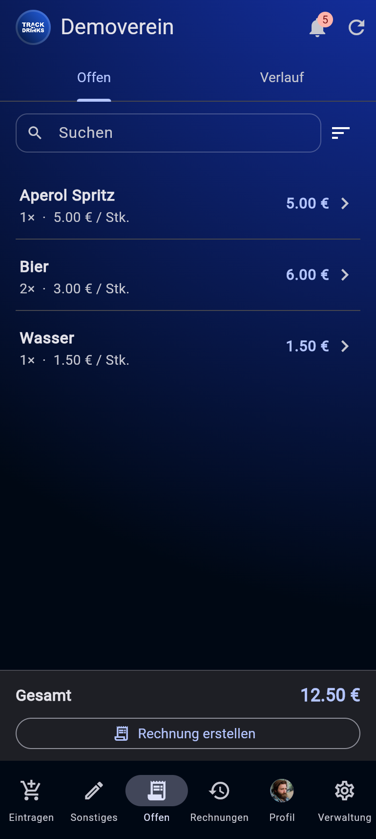 Offene Posten – Mobil